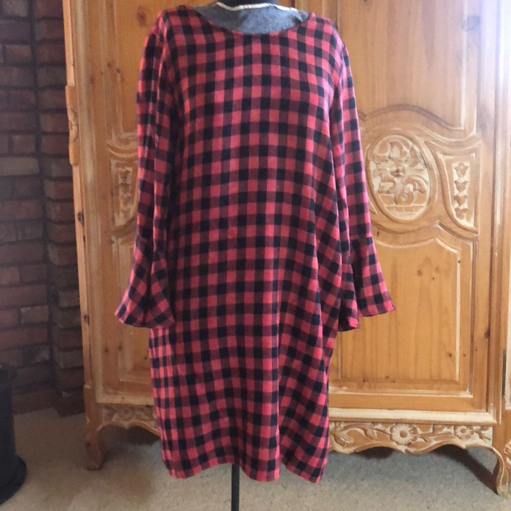 Waterfall sleeve tunic top or dress